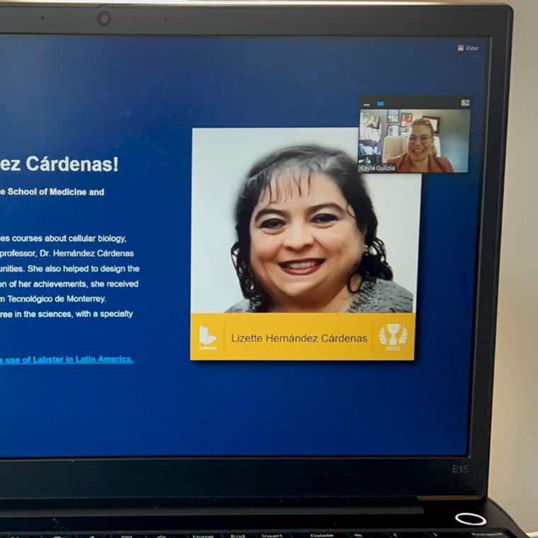Lizette Hernández Cárdenas obtuvo el premio después de haber presentado un caso de éxito de la implementación del laboratorio virtual Labster.
