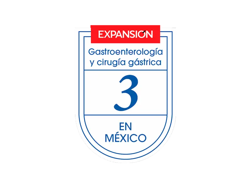 Tecer lugar como Mejor Hospital Privado de México en Gastroenterología y cirugía gástrica