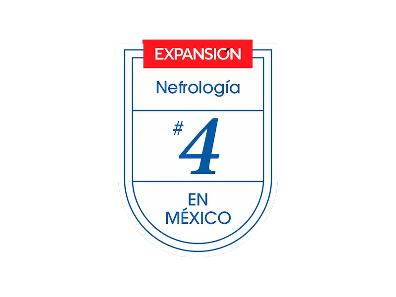 Cuarto lugar como Mejor Hospital Privado de México en Nefrología