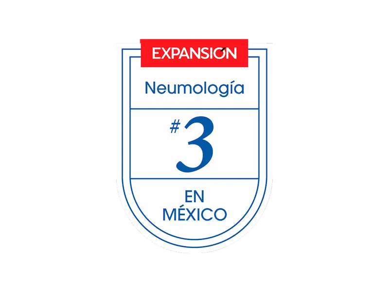 Tercer lugar como Mejor Hospital Privado de México en Neumología