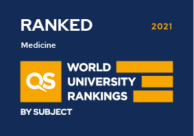 QS World University Ranking by subject – Medicine.